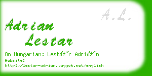 adrian lestar business card